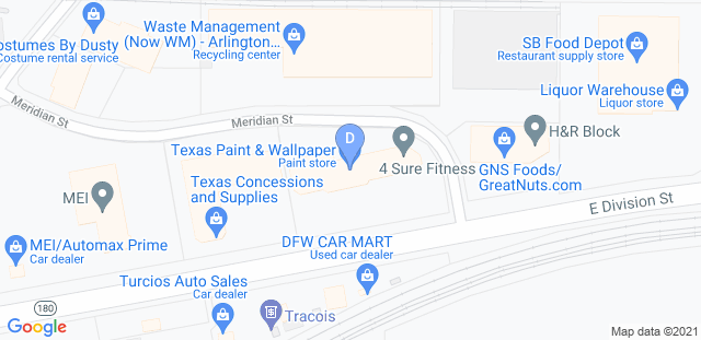 Map to DFW KICKBOXING, MMA, BOXING